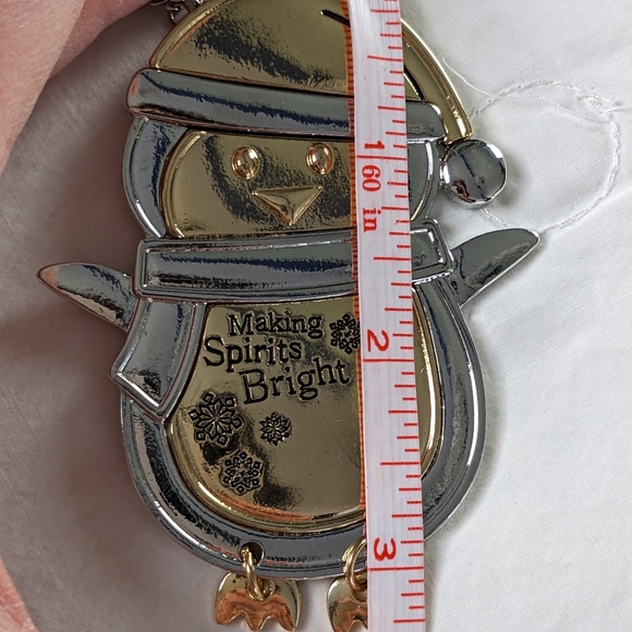 Howard's NWT Holiday Icon Christmas Penguin necklace silver gold - Picture 12 of 14